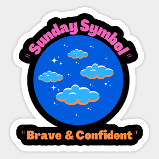 Sunday symbol and a positive meaning. Sticker